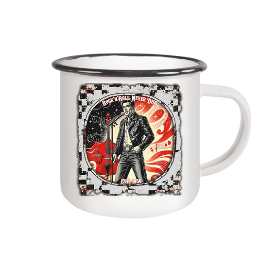 Rock´n Roll 5 - Emaille Tasse (Black)