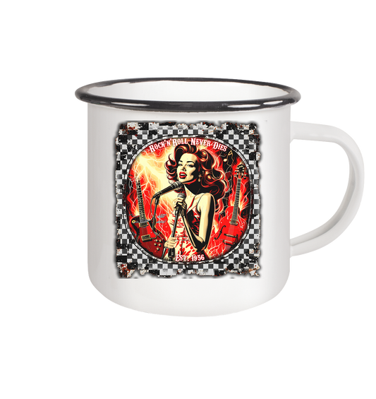 Rock´n Roll 3 - Emaille Tasse (Black)