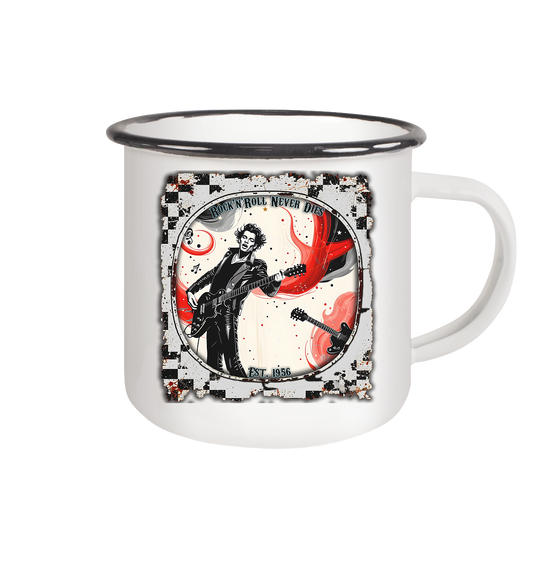 Rock´n Roll 7 - Emaille Tasse (Black)