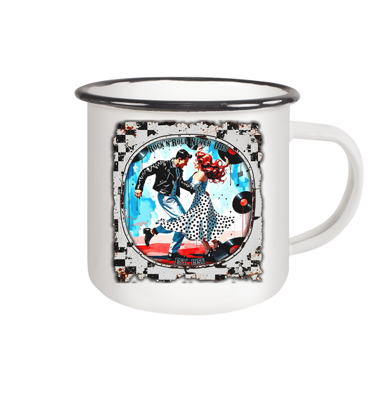 Rock´n Roll 9 - Emaille Tasse (Black)