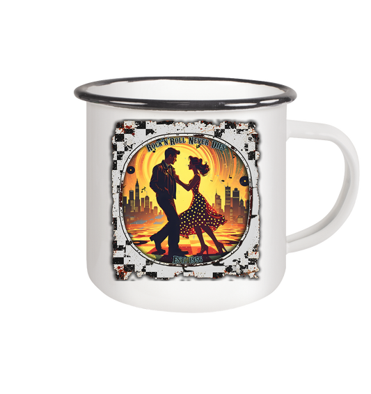 Rock´n Roll 8 - Emaille Tasse (Black)