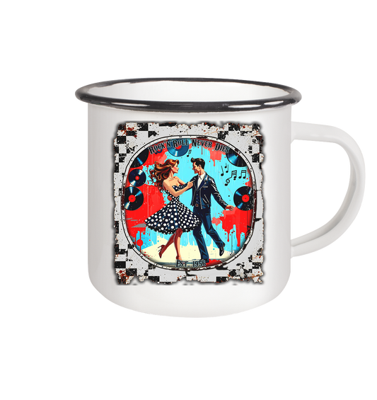 Rock´n Roll 11 - Emaille Tasse (Black)