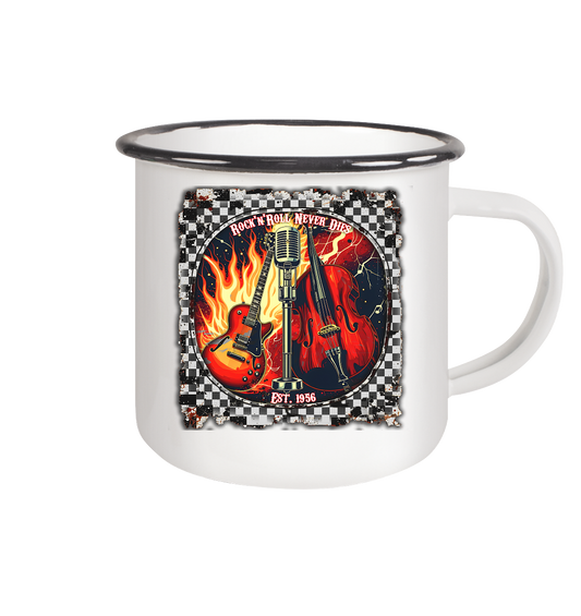 Rock´n Roll 2 - Emaille Tasse (Black)