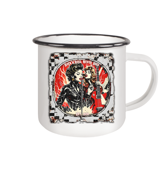 Rock´n Roll 4 - Emaille Tasse (Black)