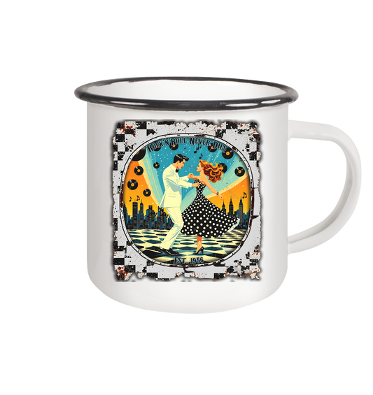 Rock´n Roll 6 - Emaille Tasse (Black)