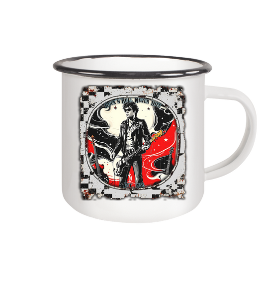 Rock´n Roll 1 - Emaille Tasse (Black)