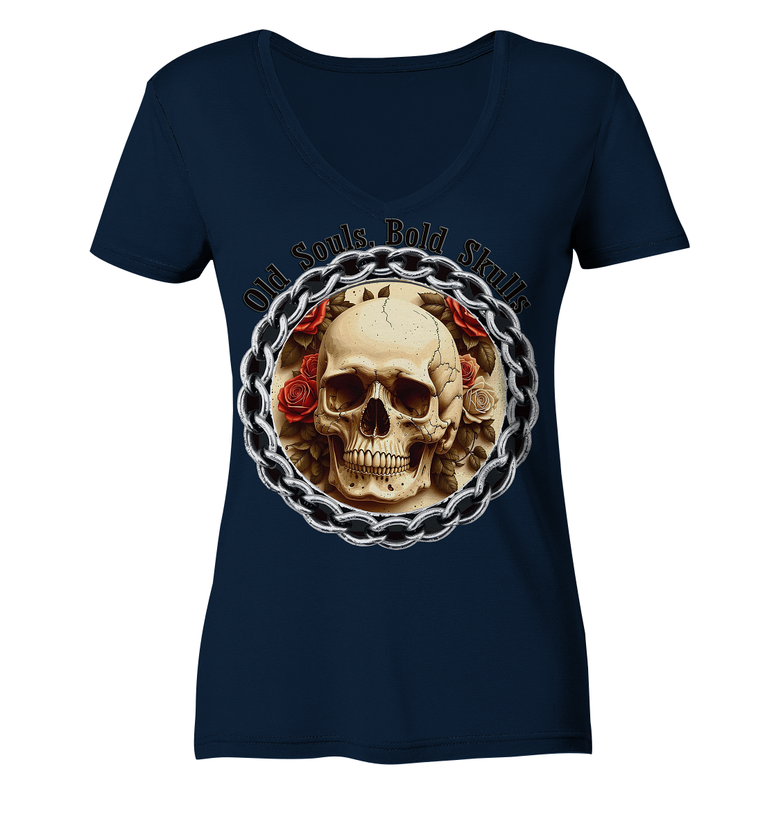 Skull8 - Ladies V-Neck Shirt