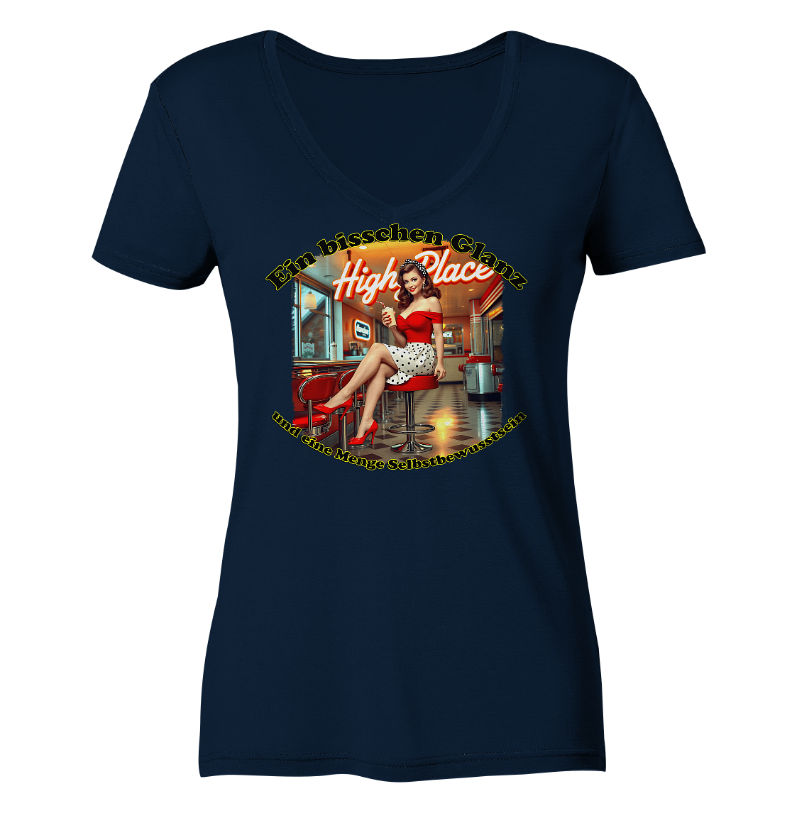 Pinup 5 - Ladies V-Neck Shirt