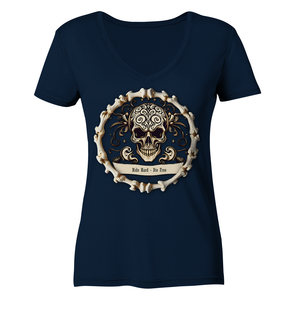 New Deathhead4 - Ladies V-Neck Shirt