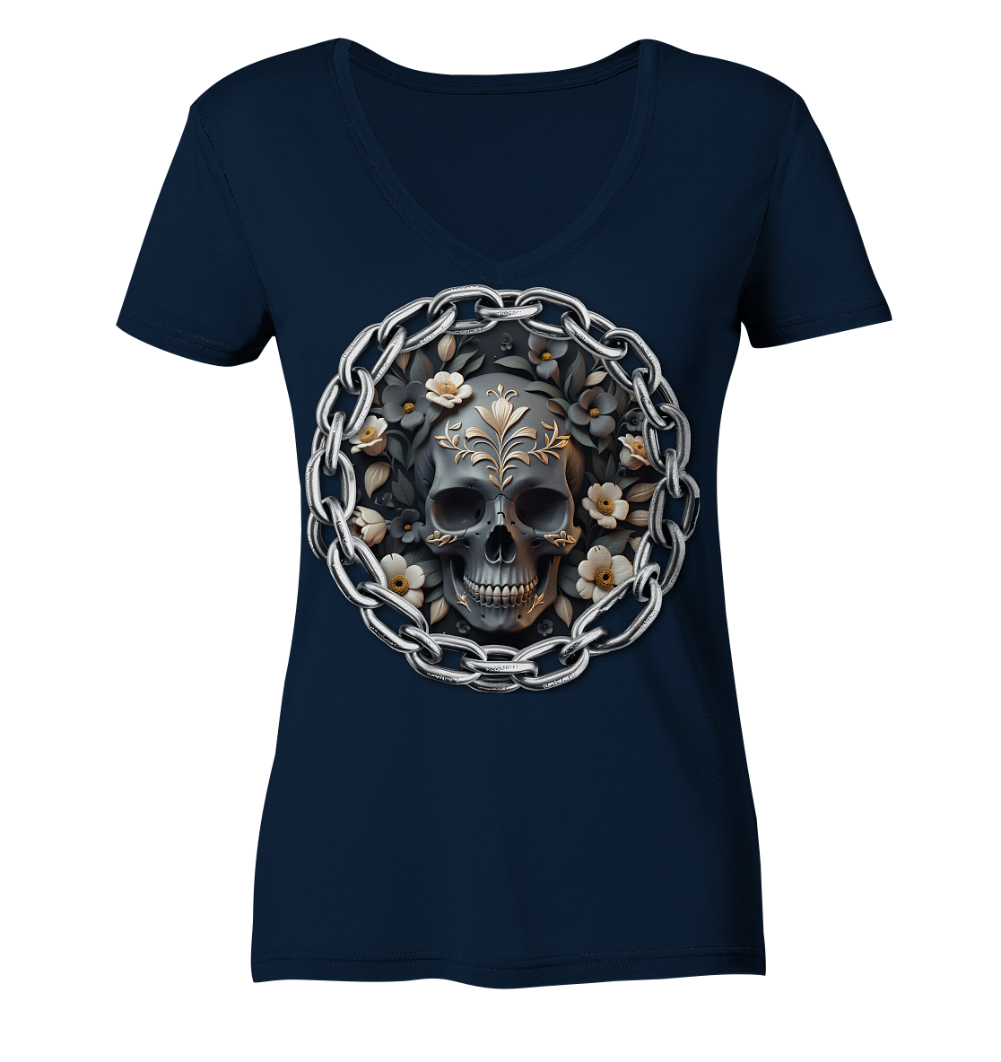 New Bones8 - Ladies V-Neck Shirt