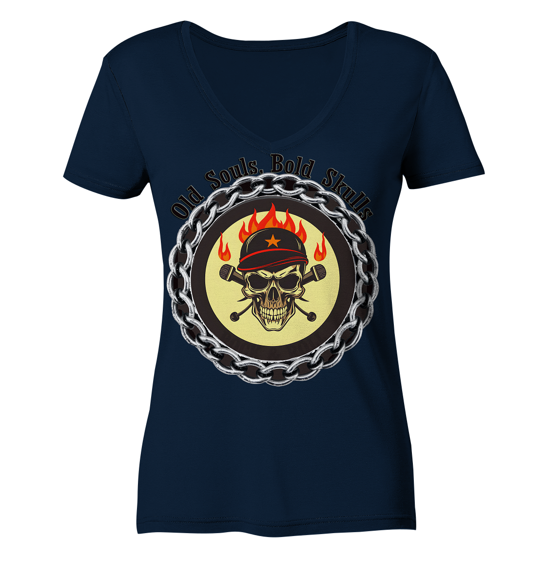 Skull6 - Ladies V-Neck Shirt