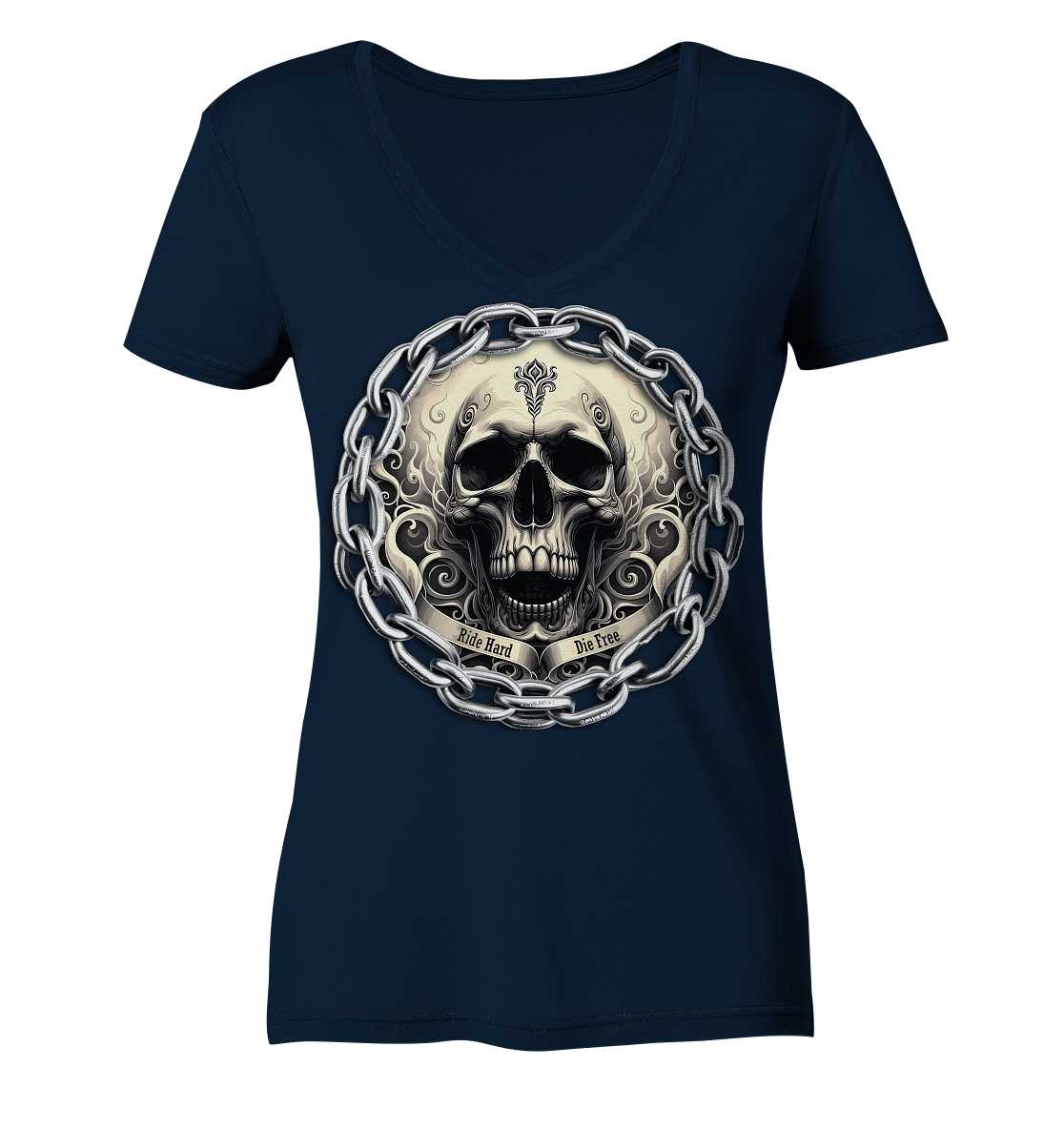 New Deathhead3 - Ladies V-Neck Shirt