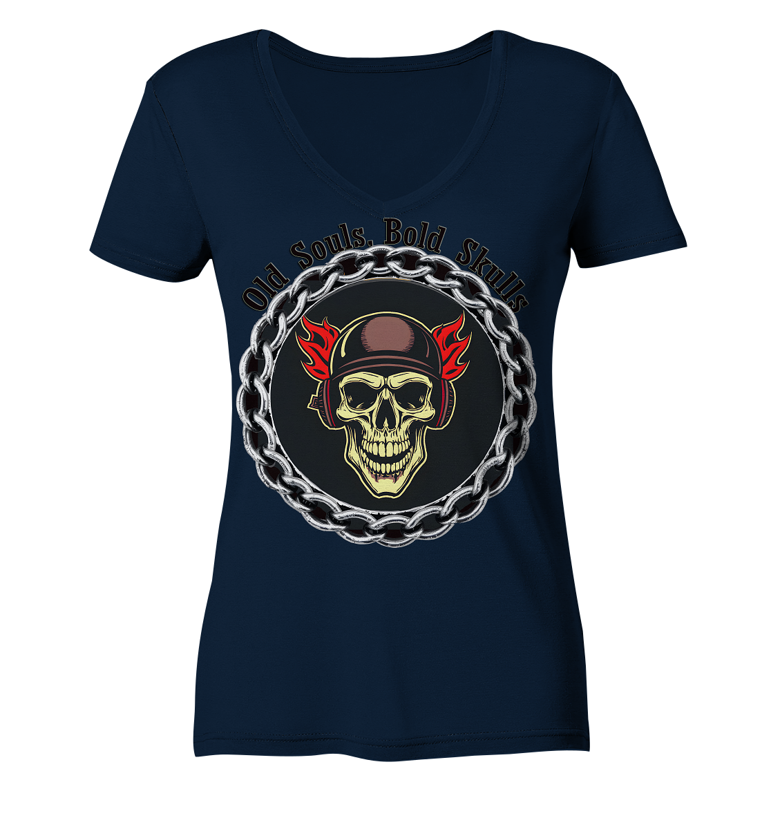 Skull5 - Ladies V-Neck Shirt