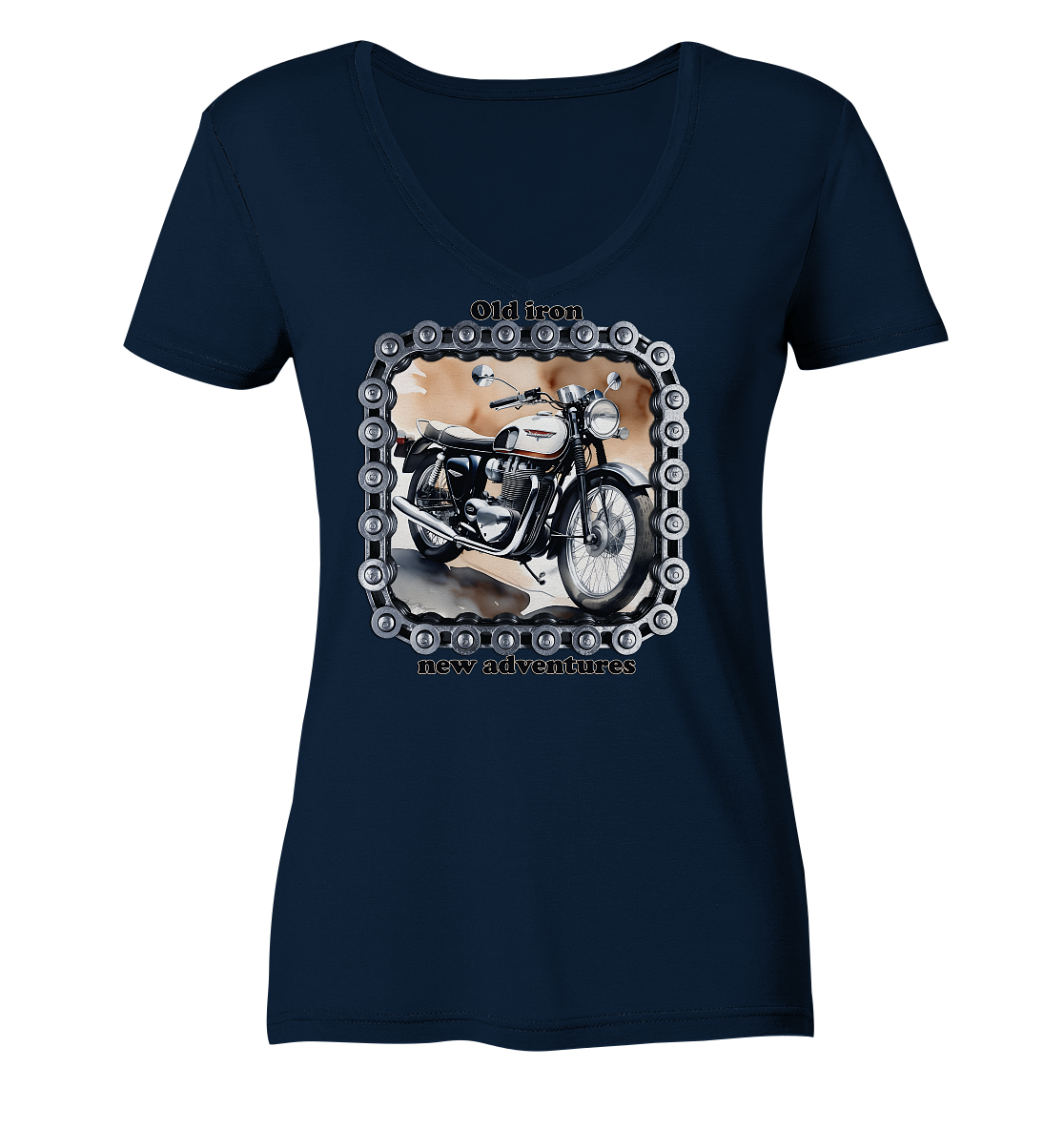 Bike3 - Ladies V-Neck Shirt