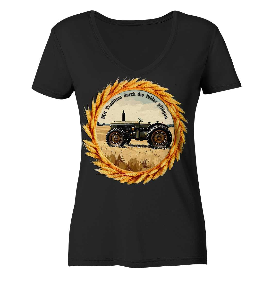 Traktor1 - Ladies V-Neck Shirt