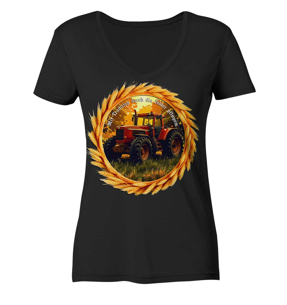 Traktor3 - Ladies V-Neck Shirt