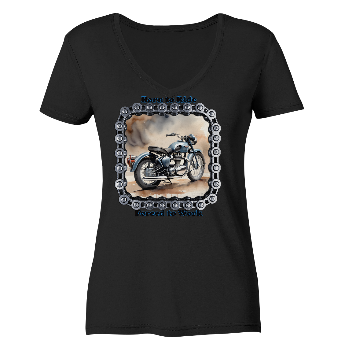 Bike2 - Ladies V-Neck Shirt