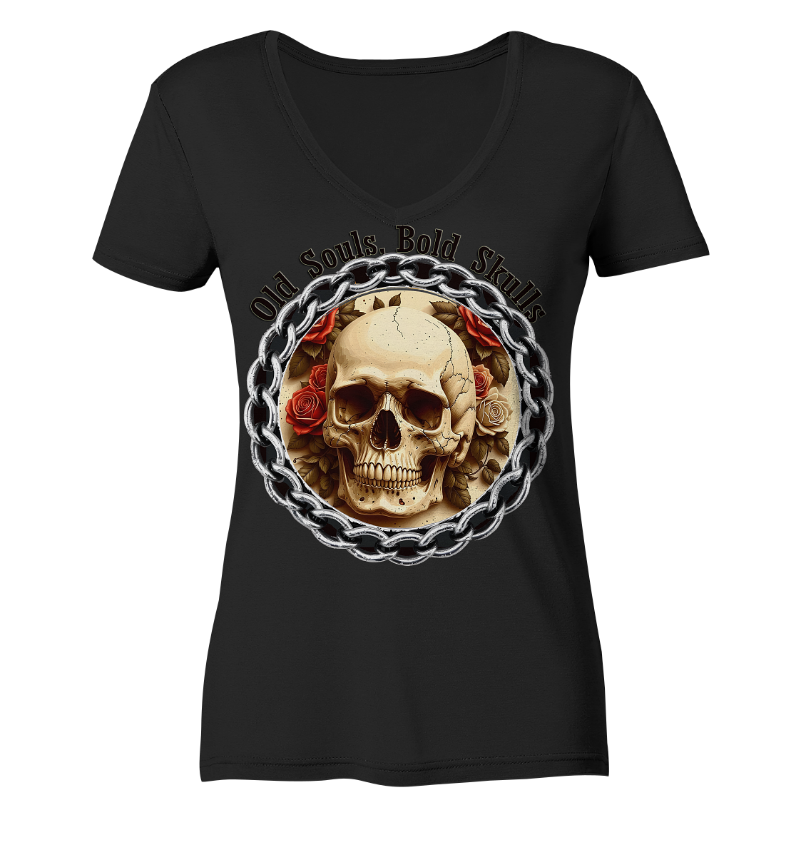 Skull8 - Ladies V-Neck Shirt