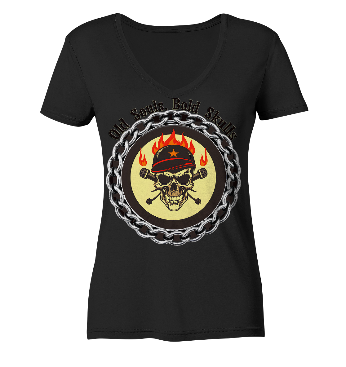 Skull6 - Ladies V-Neck Shirt