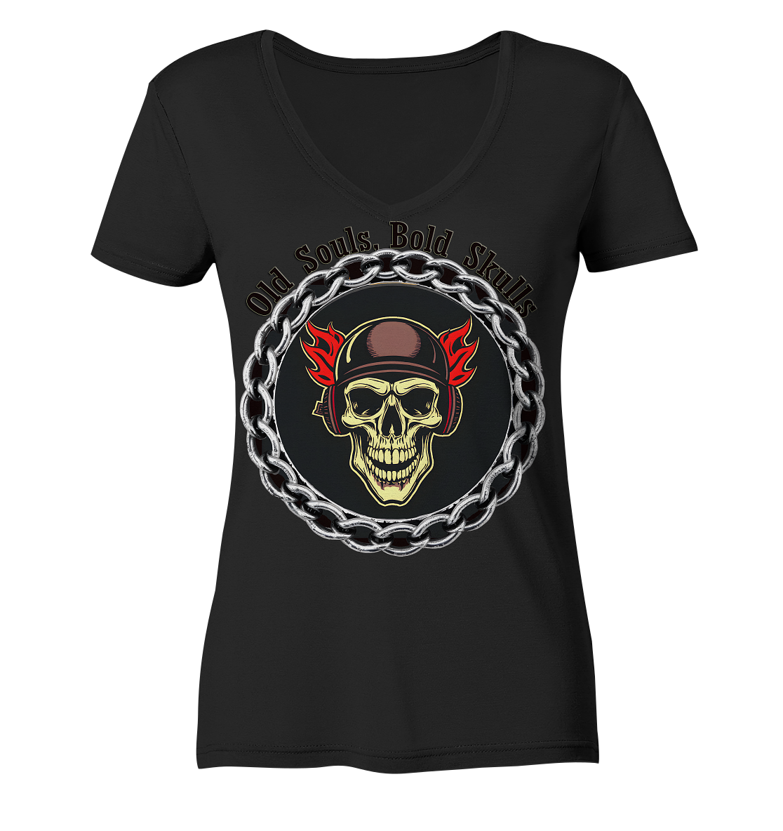 Skull5 - Ladies V-Neck Shirt