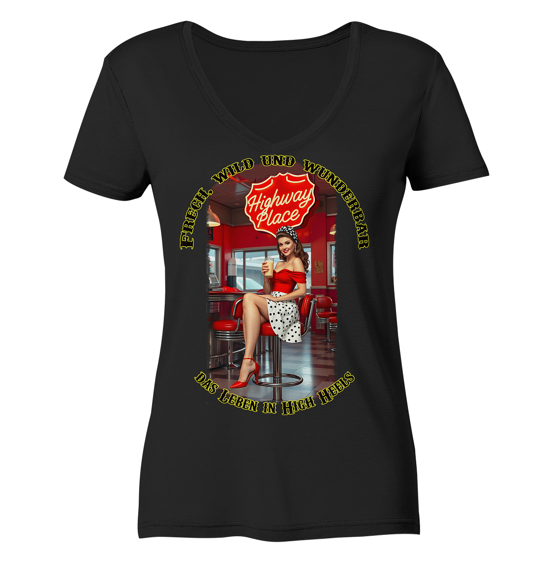 Pinup 1 - Ladies V-Neck Shirt