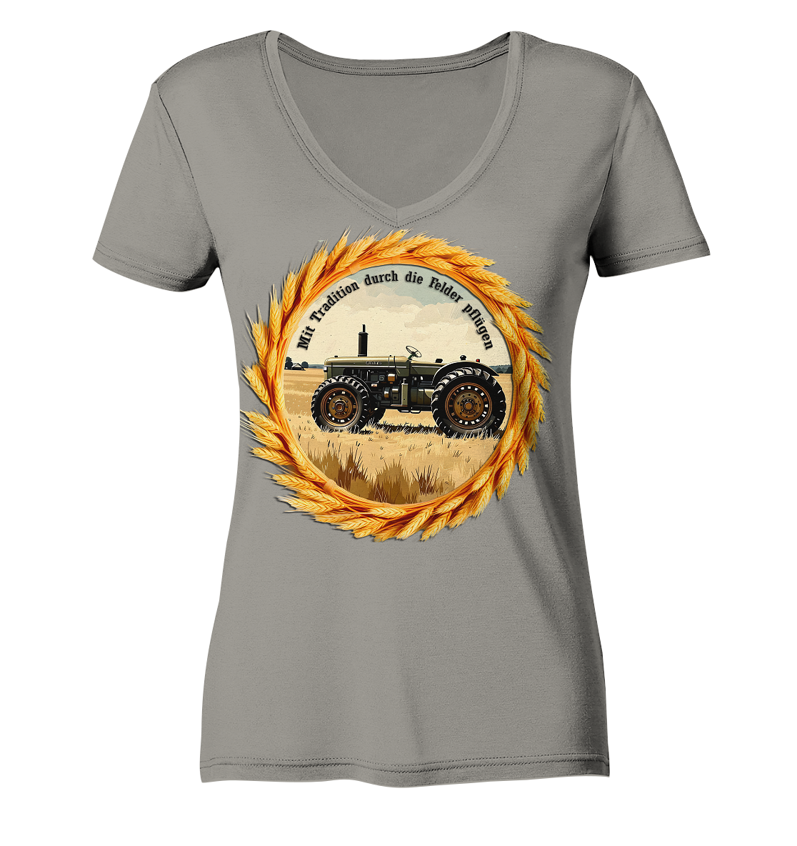 Traktor1 - Ladies V-Neck Shirt