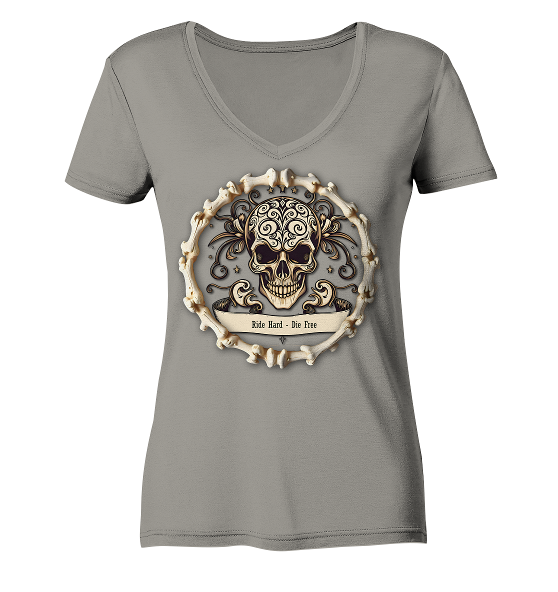 New Deathhead4 - Ladies V-Neck Shirt