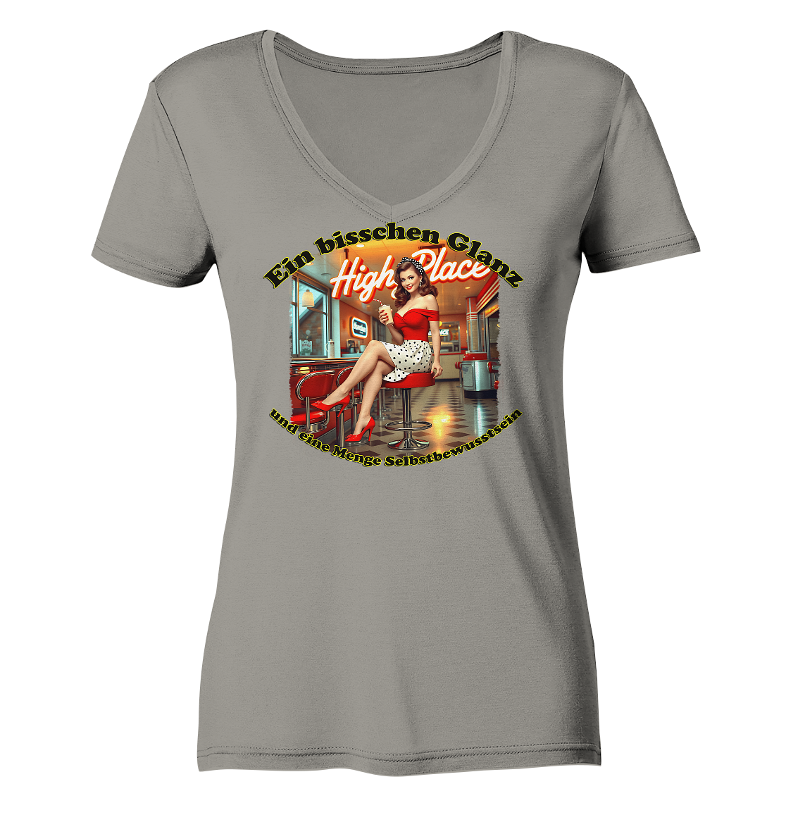 Pinup 5 - Ladies V-Neck Shirt