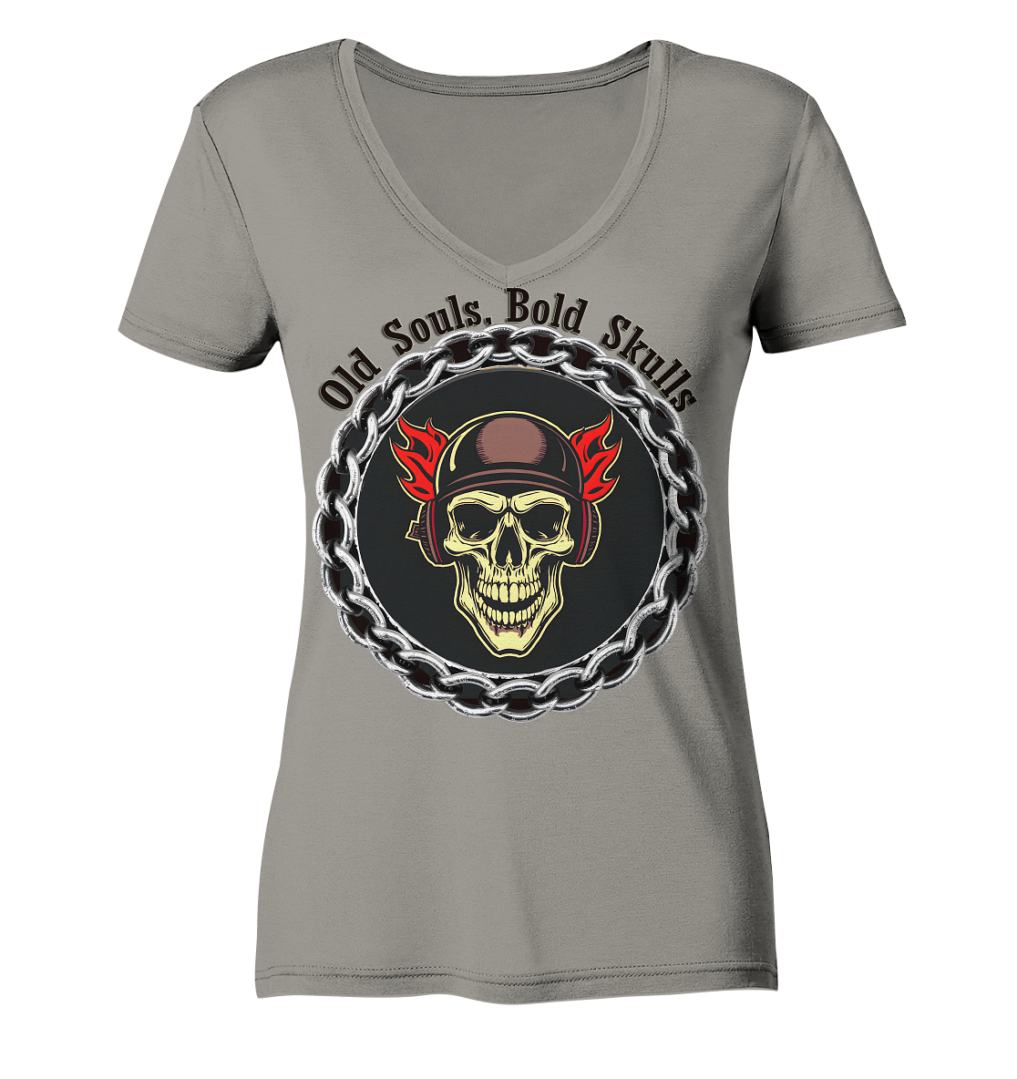 Skull5 - Ladies V-Neck Shirt