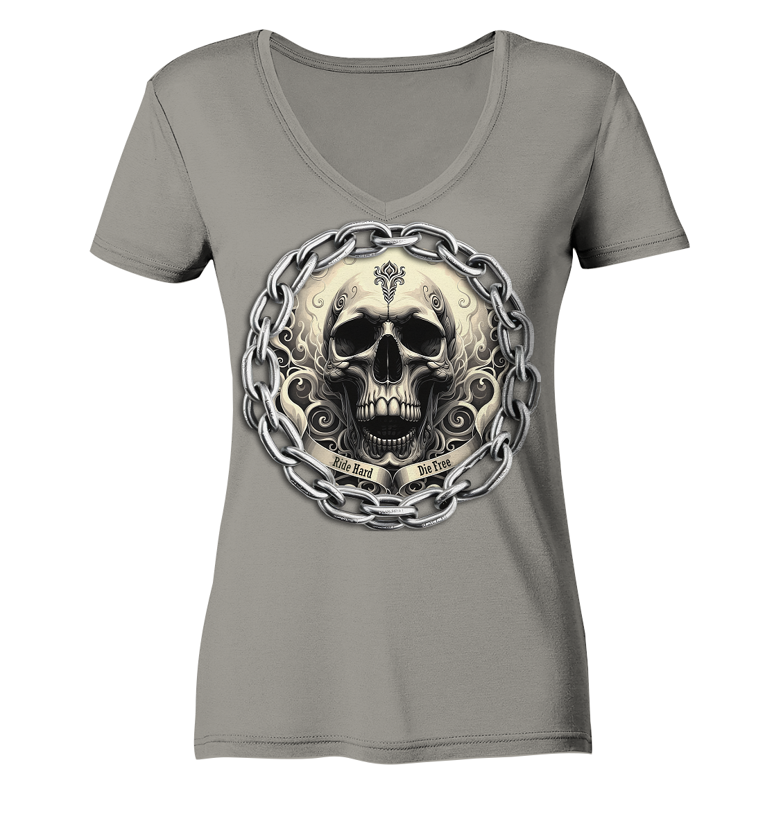 New Deathhead3 - Ladies V-Neck Shirt