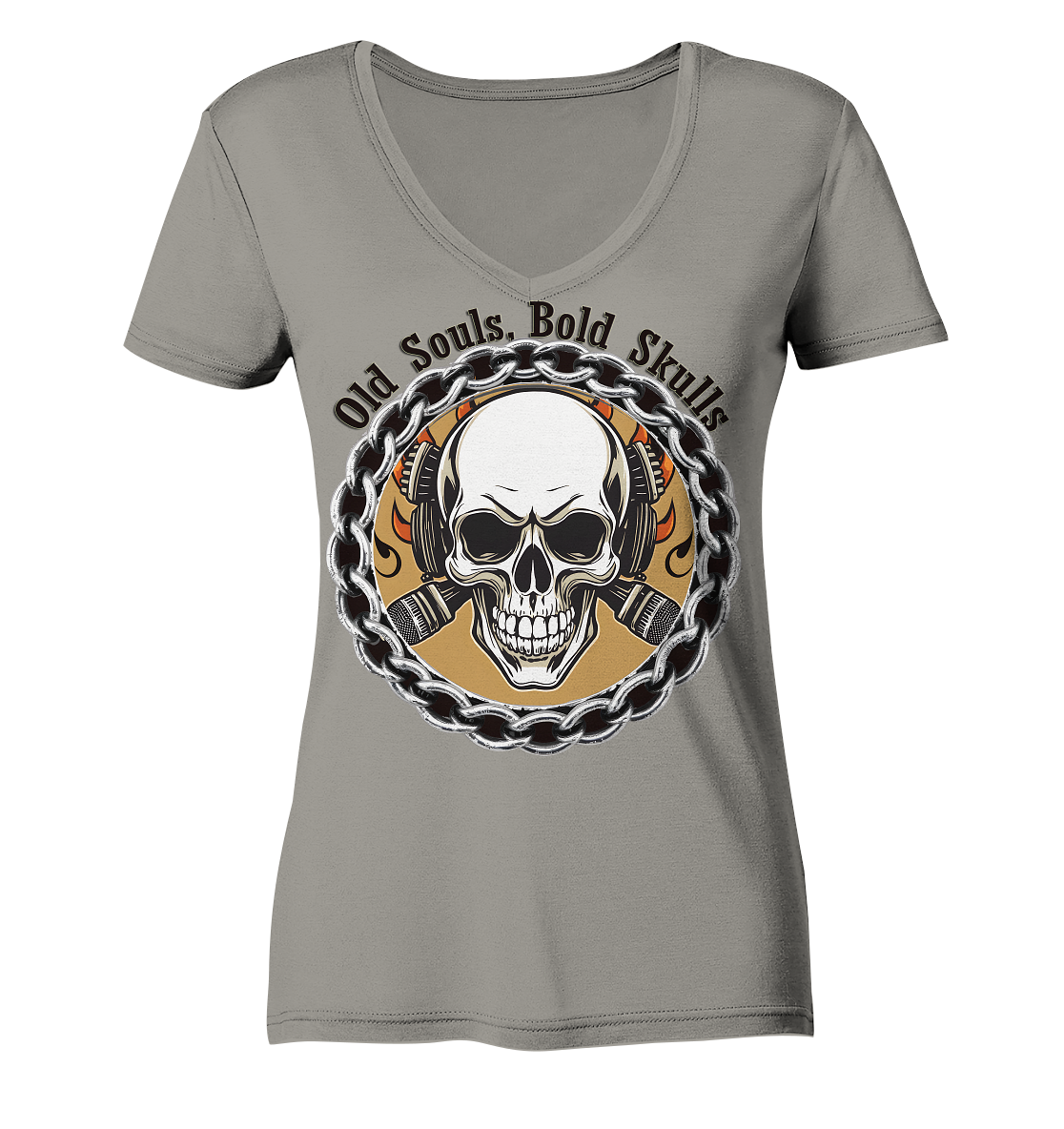 Skull4 - Ladies V-Neck Shirt