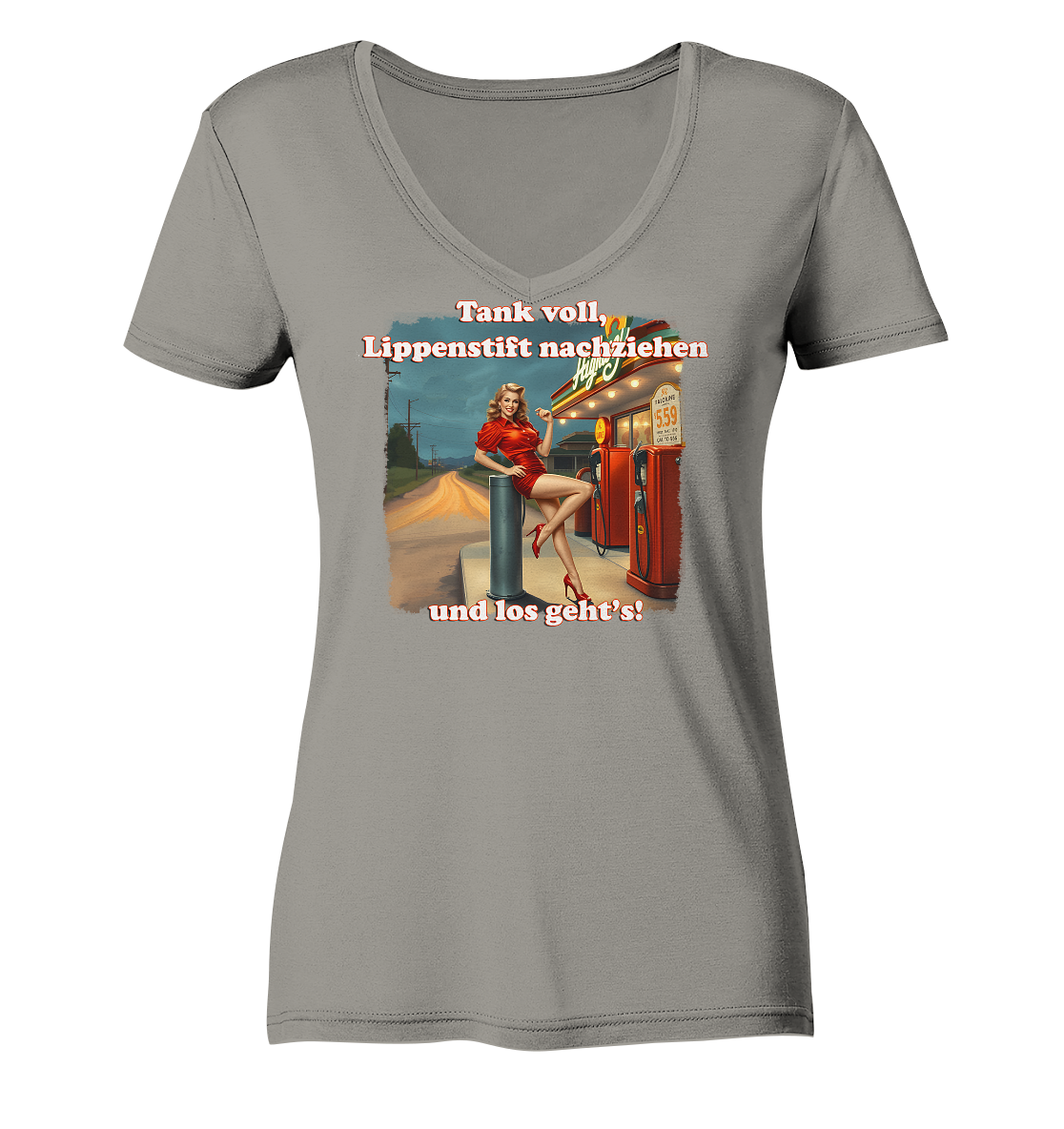 Pinup 7 - Ladies V-Neck Shirt