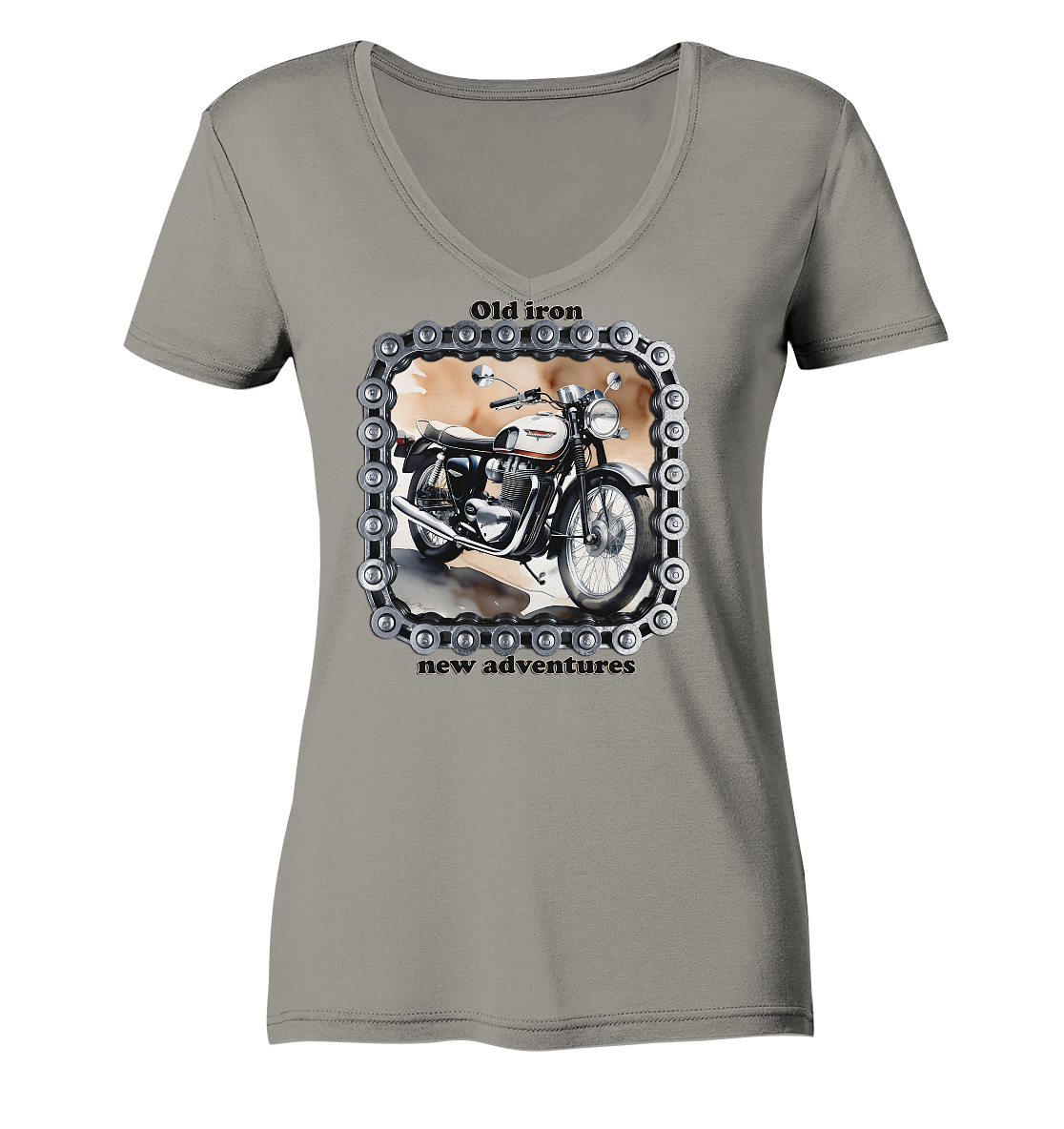 Bike3 - Ladies V-Neck Shirt