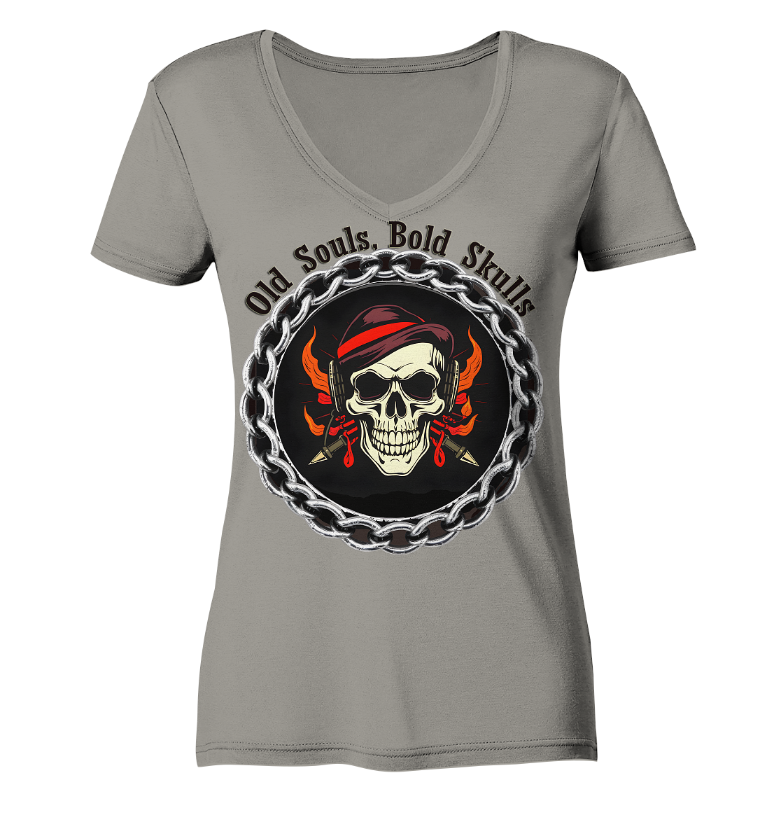 Skull7 - Ladies V-Neck Shirt