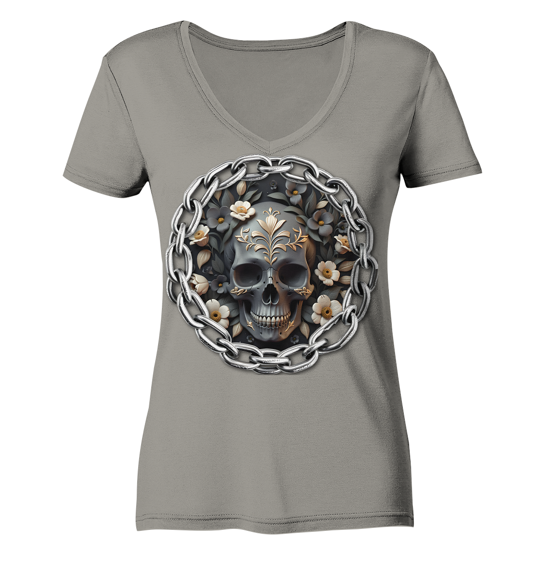 New Bones8 - Ladies V-Neck Shirt