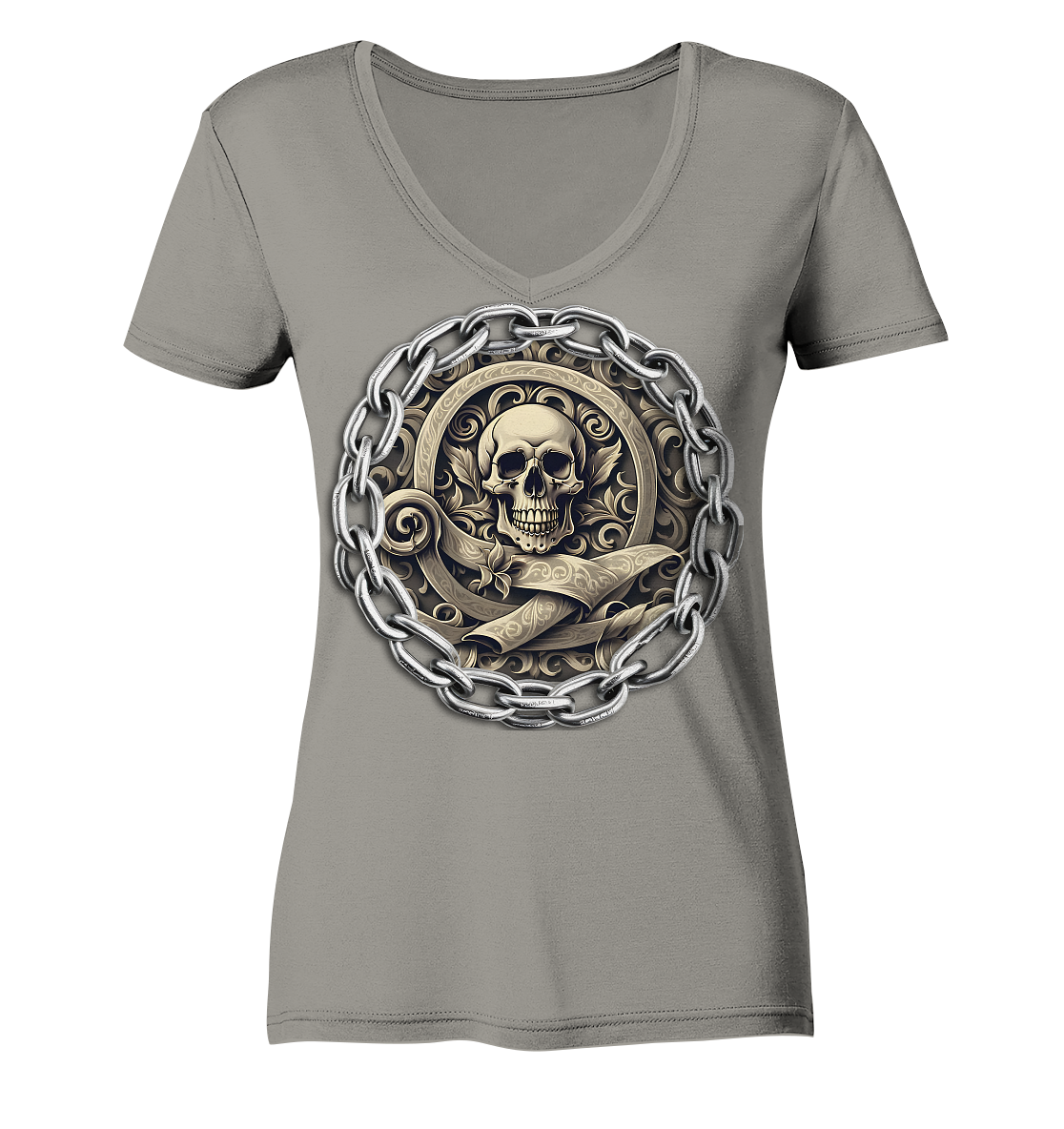 New Deathhead2 - Ladies V-Neck Shirt