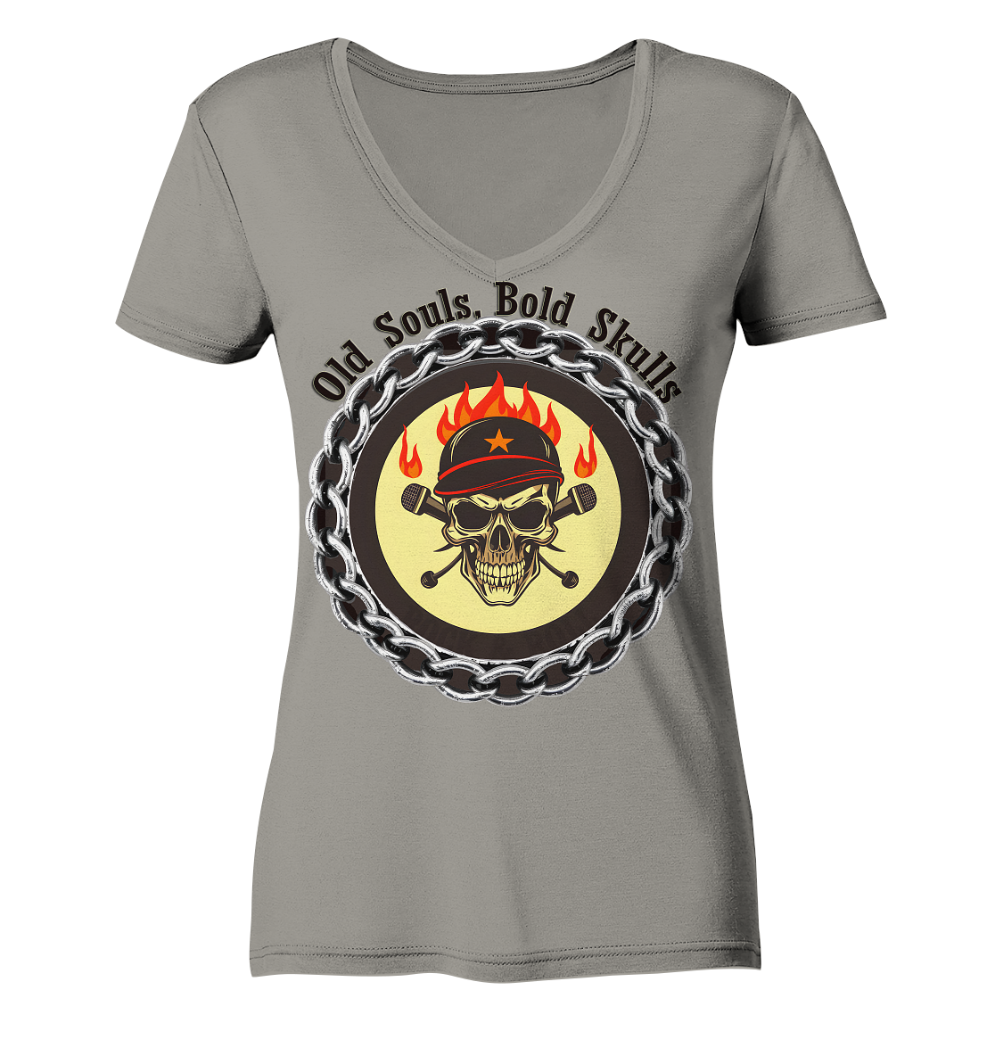 Skull6 - Ladies V-Neck Shirt