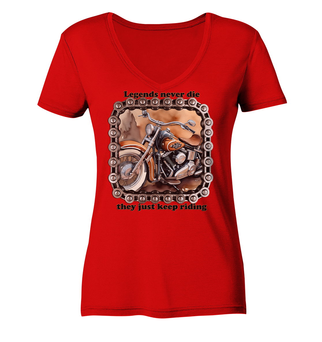 Bike6 - Ladies V-Neck Shirt