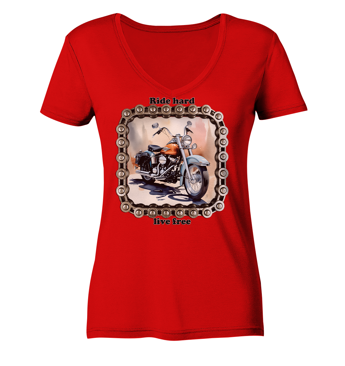 Bike8 - Ladies V-Neck Shirt