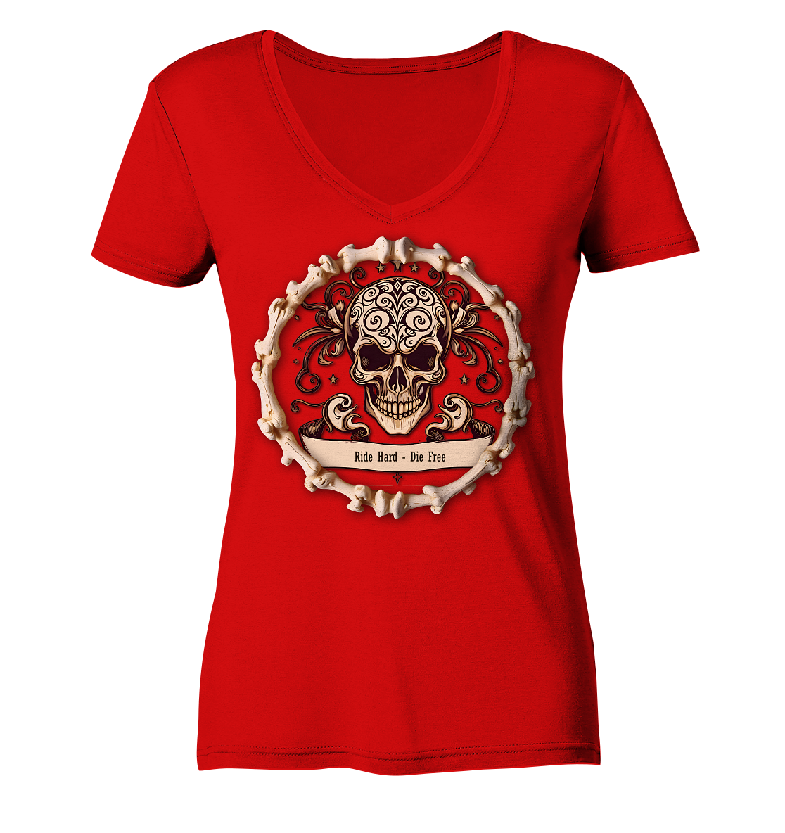 New Deathhead4 - Ladies V-Neck Shirt