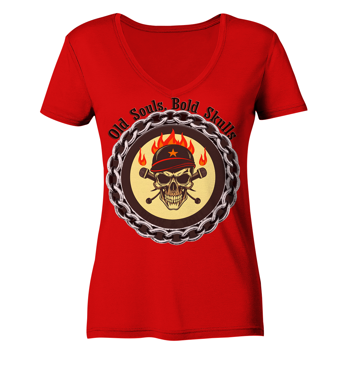 Skull6 - Ladies V-Neck Shirt