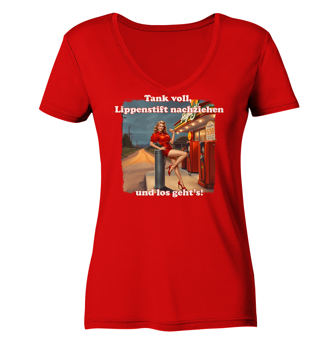 Pinup 7 - Ladies V-Neck Shirt