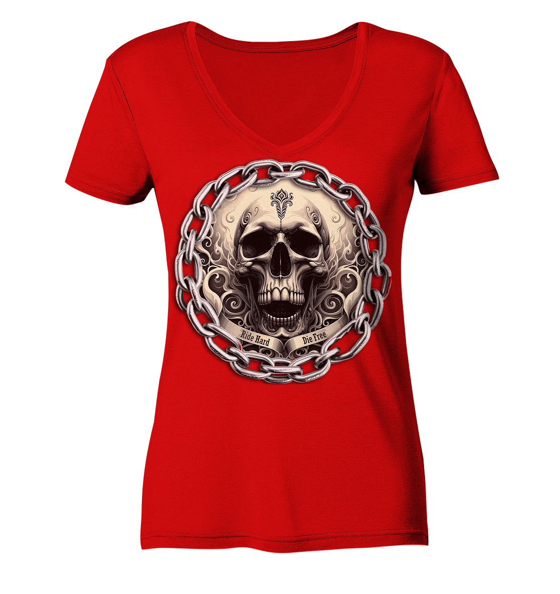 New Deathhead3 - Ladies V-Neck Shirt