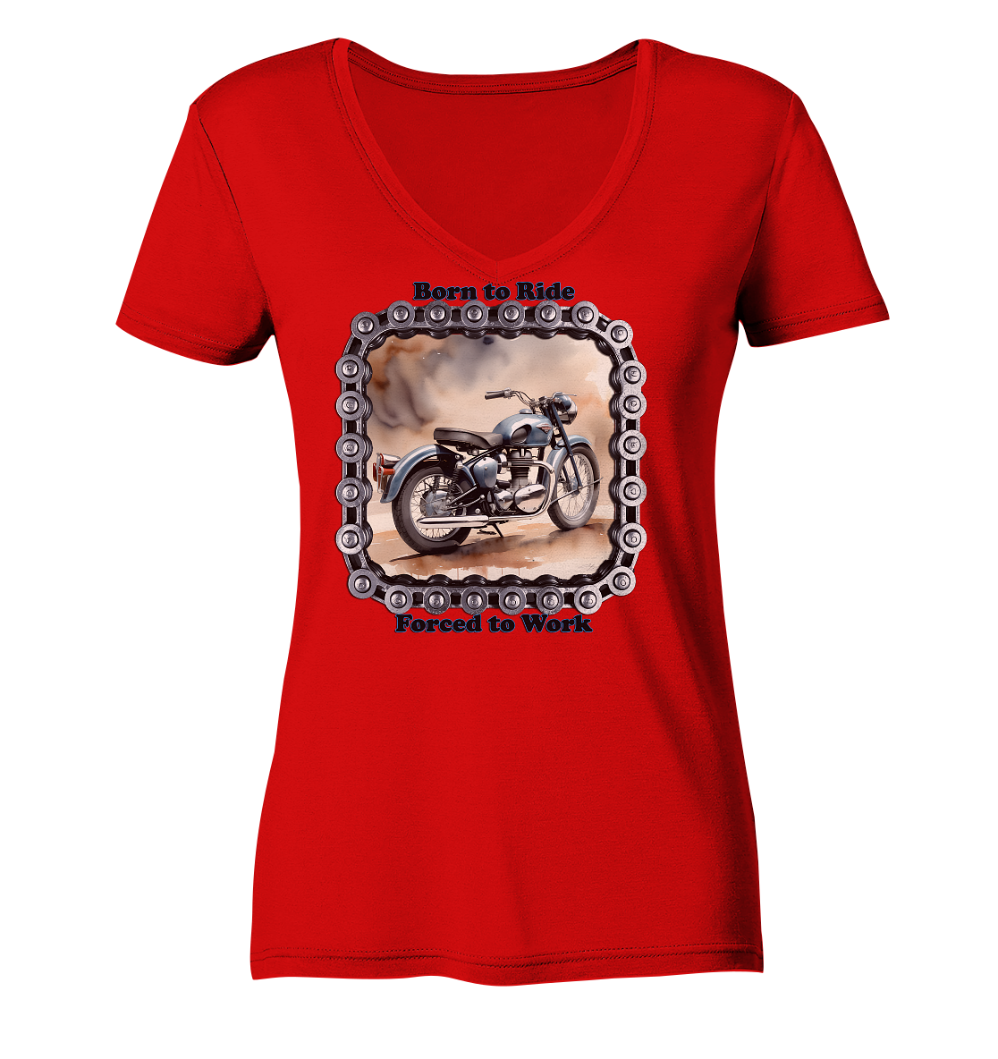 Bike2 - Ladies V-Neck Shirt