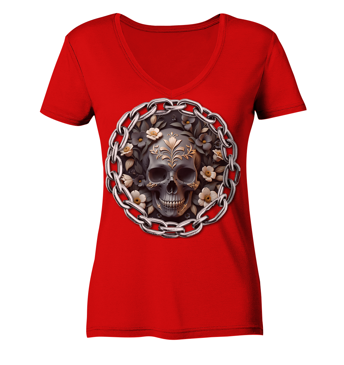 New Bones8 - Ladies V-Neck Shirt