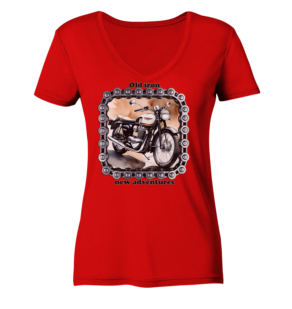 Bike3 - Ladies V-Neck Shirt