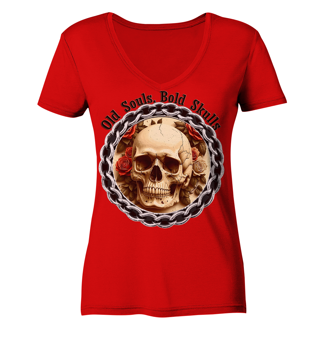 Skull8 - Ladies V-Neck Shirt