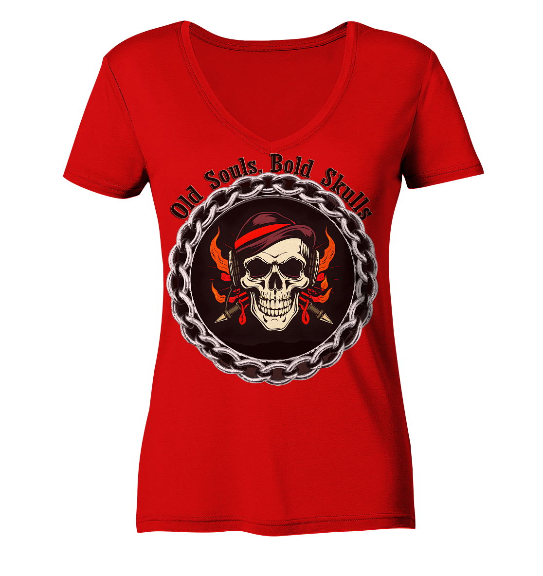 Skull7 - Ladies V-Neck Shirt