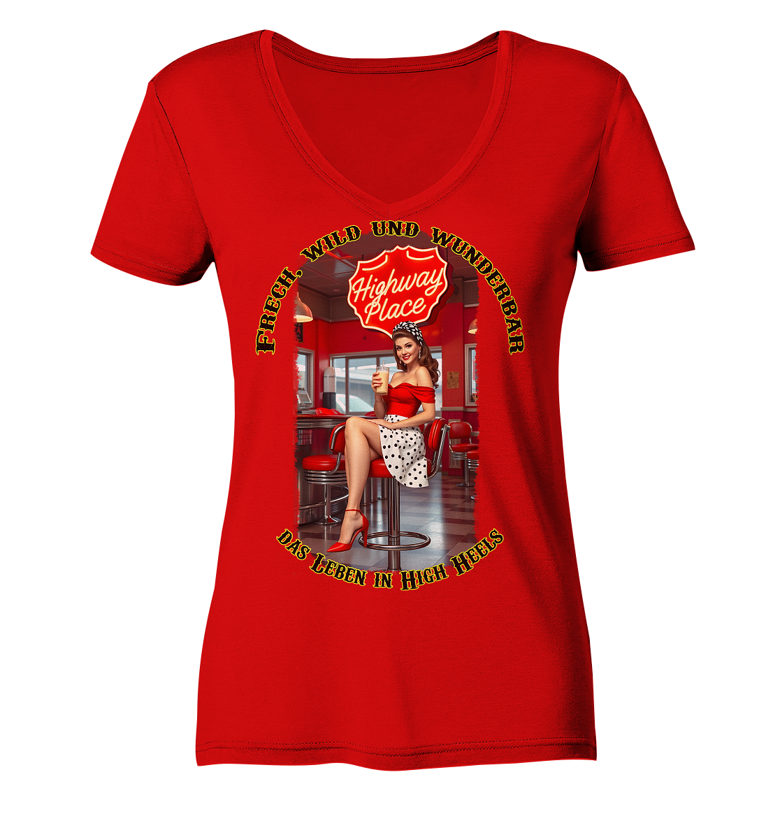 Pinup 1 - Ladies V-Neck Shirt