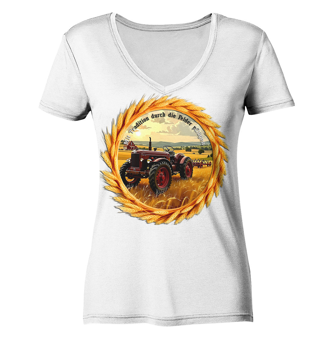 Traktor6 - Ladies V-Neck Shirt